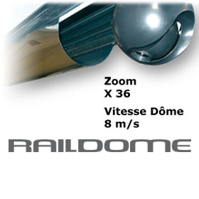 Visionaute Advance Raildome Caméra de Surveillance Mobile sur rail, une Sécurité discrète, Rapide, Précise sur Longue Distance