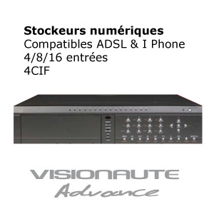Enregistreur numerique 4CIF, 4 voies, 8 voies, 16 voies, ADSL
