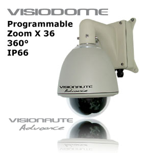 Camera Dome de surveillance, Compatible tout Protocole, Fonction Jour/Nuit, 360° sans Butée